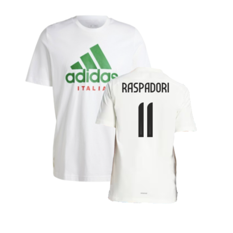 2024-2025 Italy DNA Graphic Tee (White) (RASPADORI 11)
