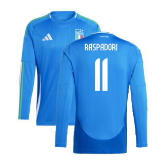 2024-2025 Italy Long Sleeve Home Shirt (RASPADORI 11)
