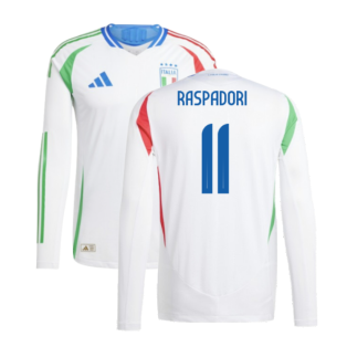 2024-2025 Italy Authentic Long Sleeve Away Shirt (RASPADORI 11)