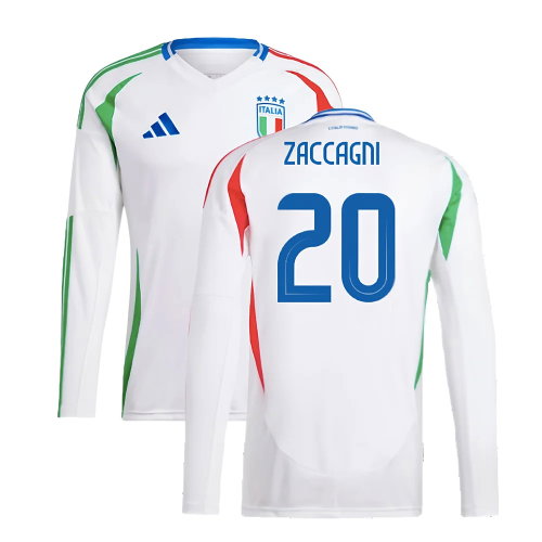 2024-2025 Italy Long Sleeve Away Shirt (ZACCAGNI 20)