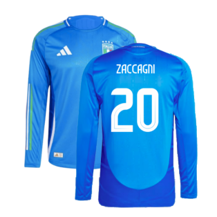 2024-2025 Italy Authentic Long Sleeve Home Shirt (ZACCAGNI 20)