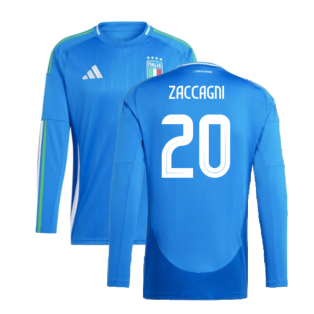 2024-2025 Italy Long Sleeve Home Shirt (ZACCAGNI 20)