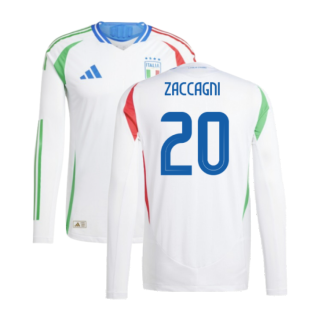 2024-2025 Italy Authentic Long Sleeve Away Shirt (ZACCAGNI 20)