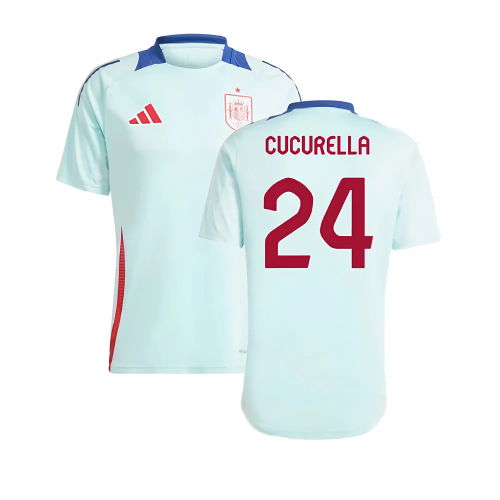2024-2025 Spain Training Jersey (Halo Mint) (Cucurella 24)