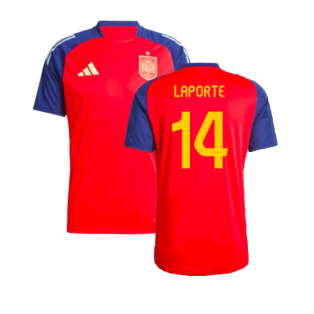 2024-2025 Spain Training Jersey (Red) (Laporte 14)