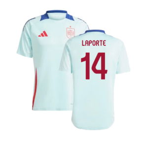 2024-2025 Spain Training Jersey (Halo Mint) (Laporte 14)