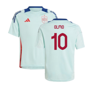 2024-2025 Spain Training Jersey (Turquoise) - Kids (Olmo 10)