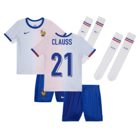2024-2025 France Away Little Boys Mini Kit (Clauss 21)