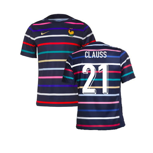 2024-2025 France Academy Pro Home Pre-Match Top (Navy) (Clauss 21)
