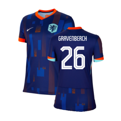 2024-2025 Netherlands Away Shirt (Womens) (Gravenberch 26)