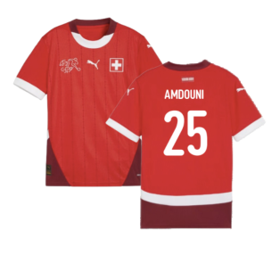 2024-2025 Switzerland Home Shirt (Kids) (Amdouni 25)