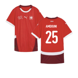 2024-2025 Switzerland Home Shirt (Ladies) (Amdouni 25)