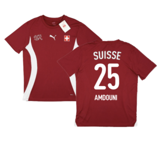 2024-2025 Switzerland Pre-Match Jersey (Red) (Amdouni 25)