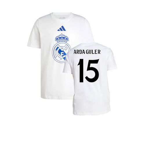 2024-2025 Real Madrid DNA Graphic Tee (White) (Arda Guler 15)