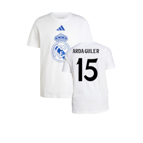 2024-2025 Real Madrid DNA Graphic Tee (White) (Arda Guler 15)