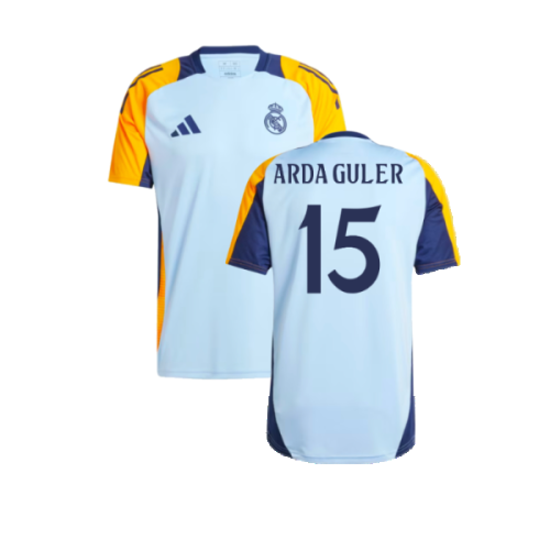 2024-2025 Real Madrid Training Shirt (Glow Blue) (Arda Guler 15)