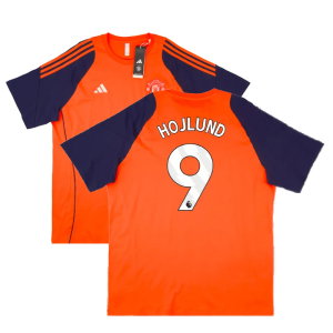 2024-2025 Man Utd Training Tee (Red) (Hojlund 9)