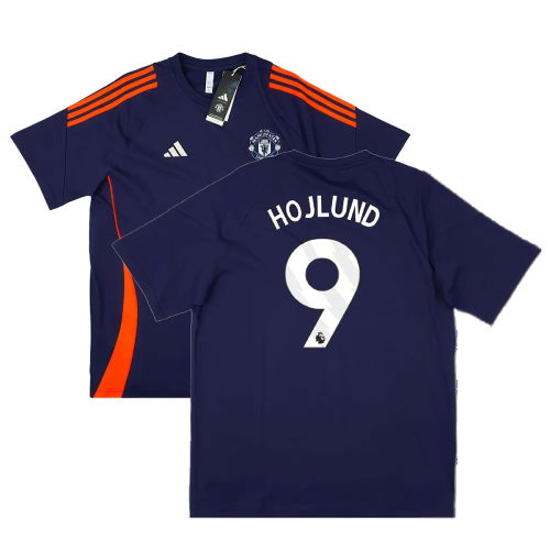 2024-2025 Man Utd Training Tee (Night Indigo) (Hojlund 9)