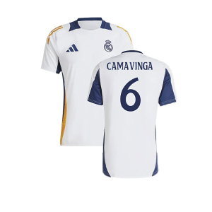 2024-2025 Real Madrid Training Shirt (White) (Camavinga 6)
