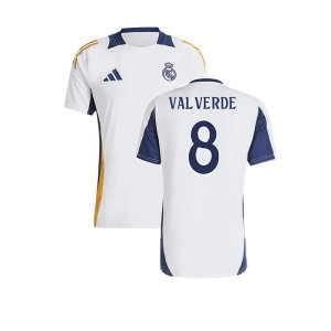 2024-2025 Real Madrid Training Shirt (White) (Valverde 8)