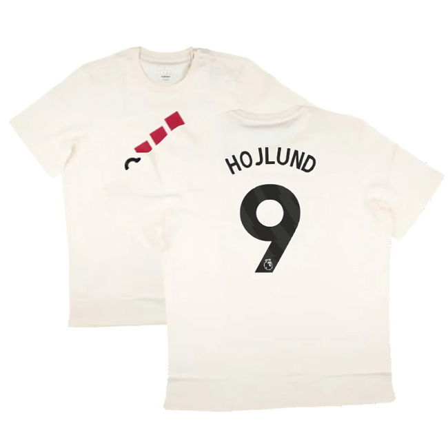 2024-2025 Man Utd SZN Graphic Tee (Cream White) (Hojlund 9)