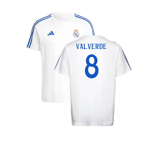 2024-2025 Real Madrid DNA Tee (White) (Valverde 8)