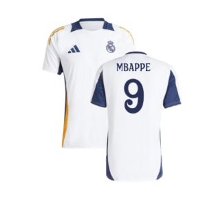 2024-2025 Real Madrid Training Tee (White) (Mbappe 9)