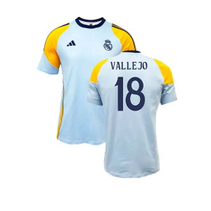 2024-2025 Real Madrid Training Tee (Glow Blue) (Vallejo 18)
