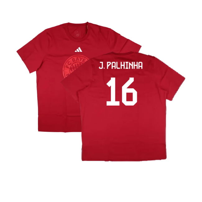 2024-2025 Bayern Munich DNA Graphic Tee (Red) (J. Palhinha 16)