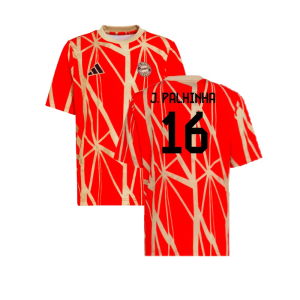 2024-2025 Bayern Munich Pre-Match Shirt (Red) (J. Palhinha 16)
