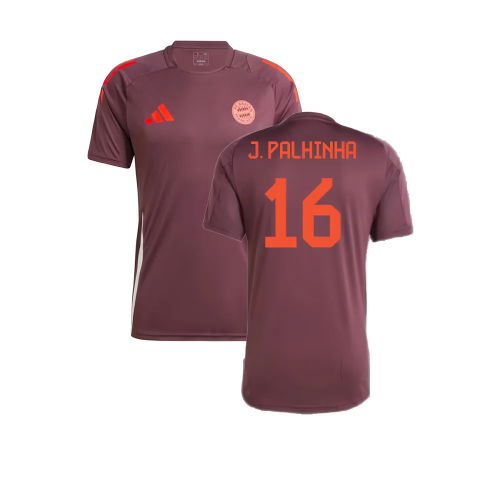 2024-2025 Bayern Munich Training Shirt (Shadow Maroon) (J. Palhinha 16)