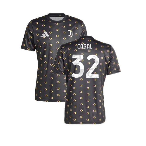 2024-2025 Juventus Pre-Match Shirt (Black) (Cabal 32)