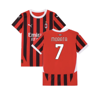 2024-2025 AC Milan Home Shirt (Kids) (Morata 7)