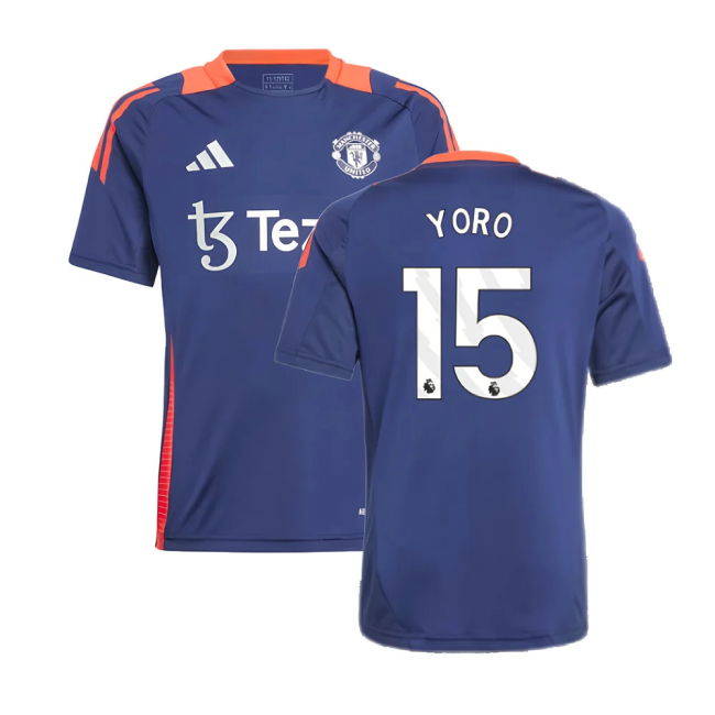 2024-2025 Man Utd Training Jersey (Night Indigo) - Kids (Yoro 15)