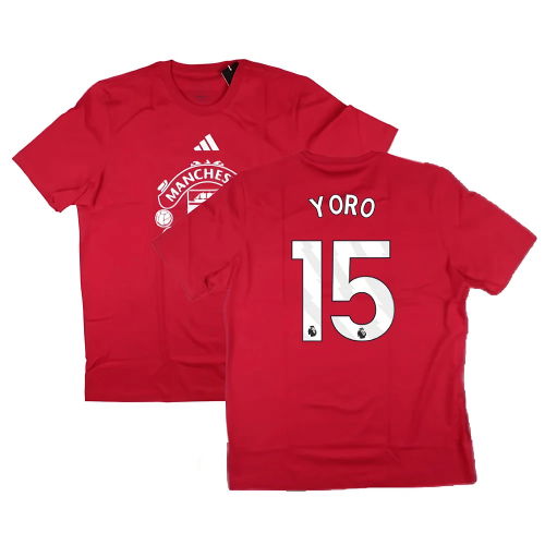 2024-2025 Man Utd DNA Graphic Tee (Red) (Yoro 15)