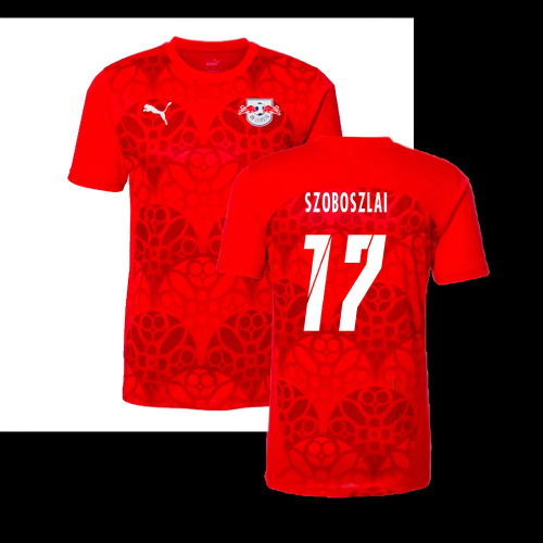 2024-2025 Red Bull Leipzig Pre-Match Shirt (Red) (Szoboszlai 17)