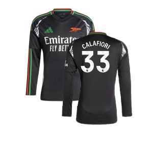 2024-2025 Arsenal Away Long Sleeve Shirt (Calafiori 33)