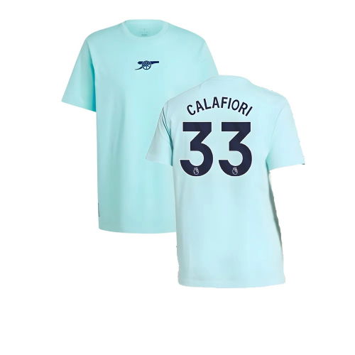 2024-2025 Arsenal Seasonal Tee (Clear Aqua) (Calafiori 33)