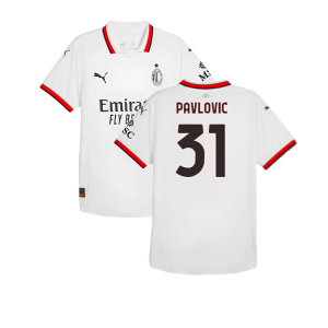 2024-2025 AC Milan Away Authentic Shirt (Pavlovic 31)