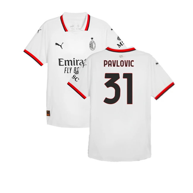2024-2025 AC Milan Away Authentic Shirt (Pavlovic 31)