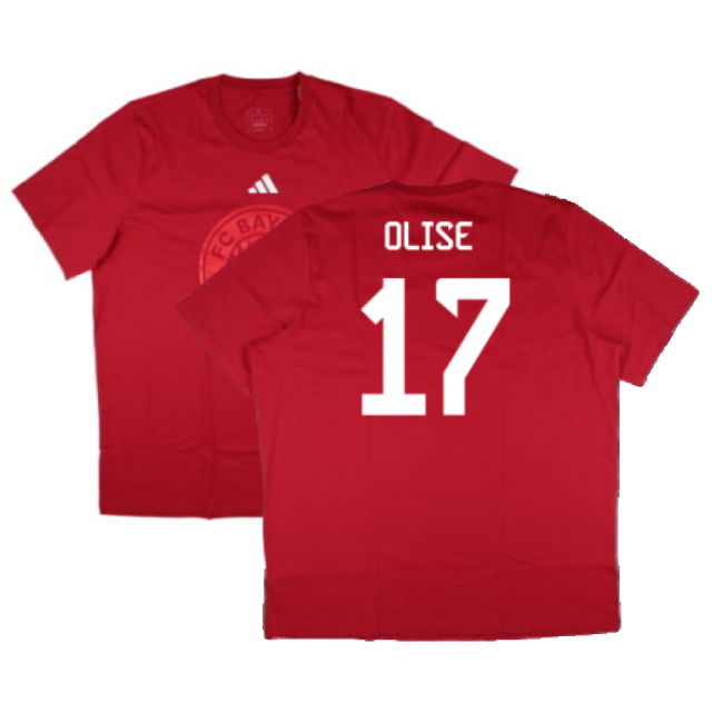 2024-2025 Bayern Munich DNA Graphic Tee (Red) (Olise 17)