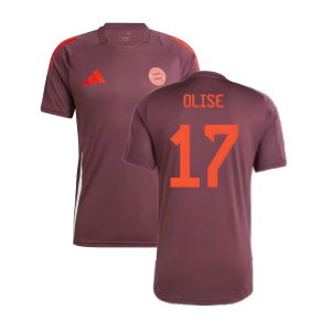 2024-2025 Bayern Munich Training Shirt (Shadow Maroon) (Olise 17)