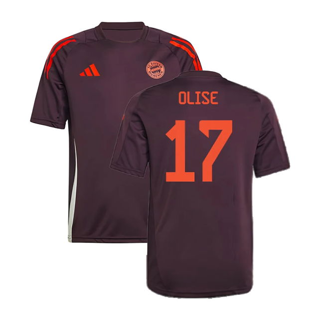 2024-2025 Bayern Munich Training Shirt (Shadow Maroon) - Kids (Olise 17)