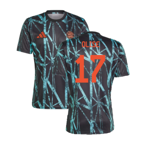 2024-2025 Bayern Munich Pre-Match Shirt (Black) (Olise 17)