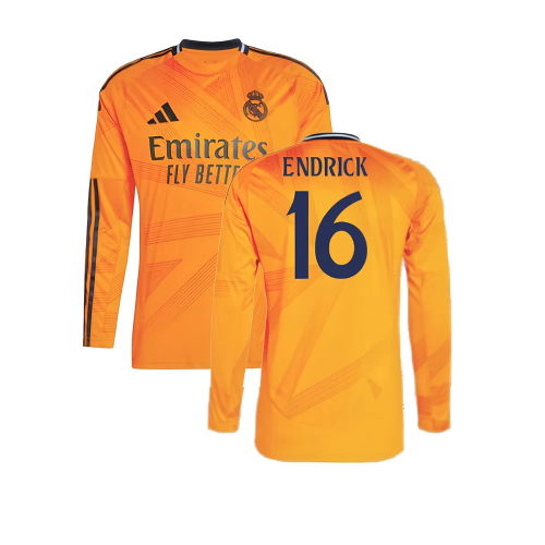 2024-2025 Real Madrid Long Sleeve Away Shirt (Endrick 16)