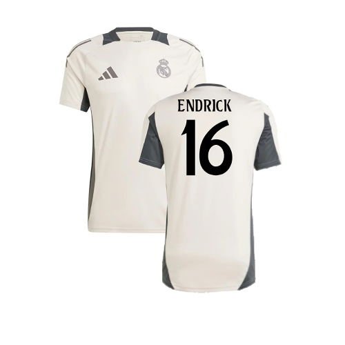 2024-2025 Real Madrid EU Training Jersey (Putty Mauve) (Endrick 16)