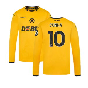 2024-2025 Wolves Long Sleeve Home Shirt (Cunha 10)
