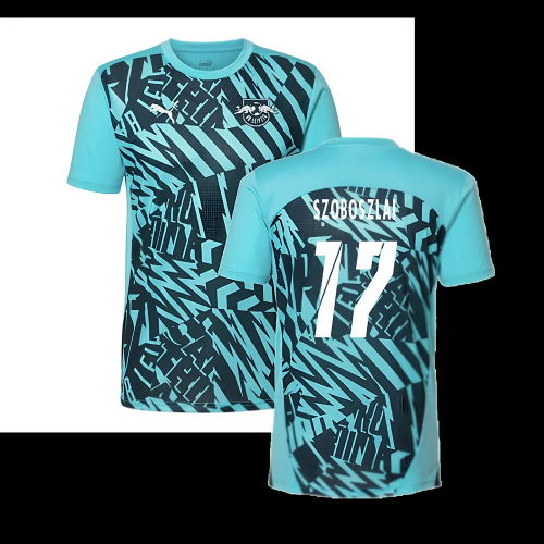 2024-2025 Red Bull Leipzig Pre-Match SS Shirt (Aqua) (Szoboszlai 17)