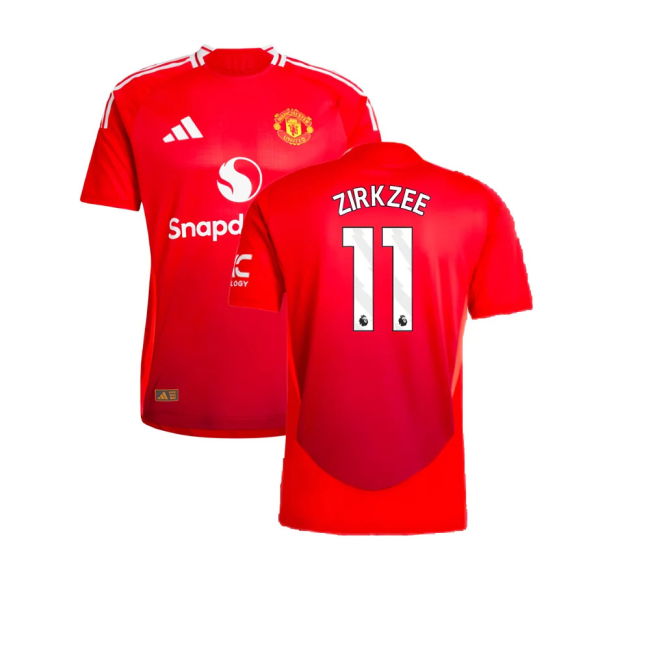 2024-2025 Man Utd Authentic Home Shirt (Zirkzee 11)