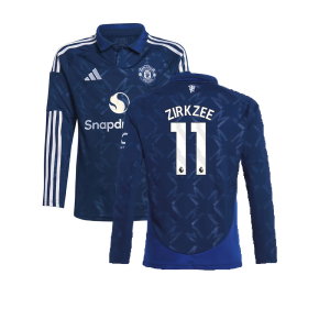 2024-2025 Man Utd Long Sleeve Away Shirt (Kids) (Zirkzee 11)